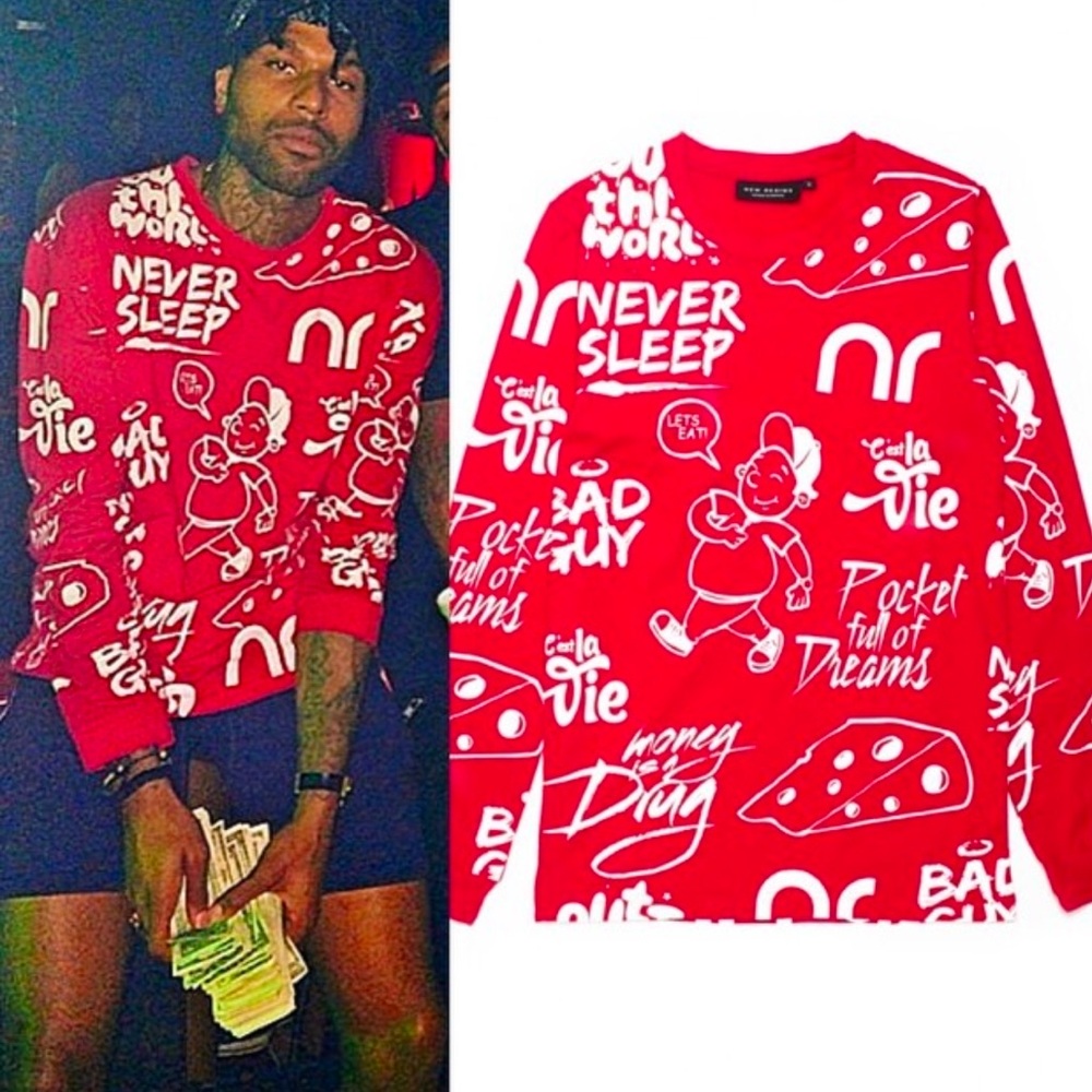 Vintage New Regime Graphic Red long sleeve shirt